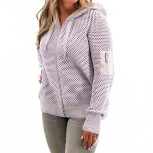 NEW ORLY zipped up cardigan in lavender